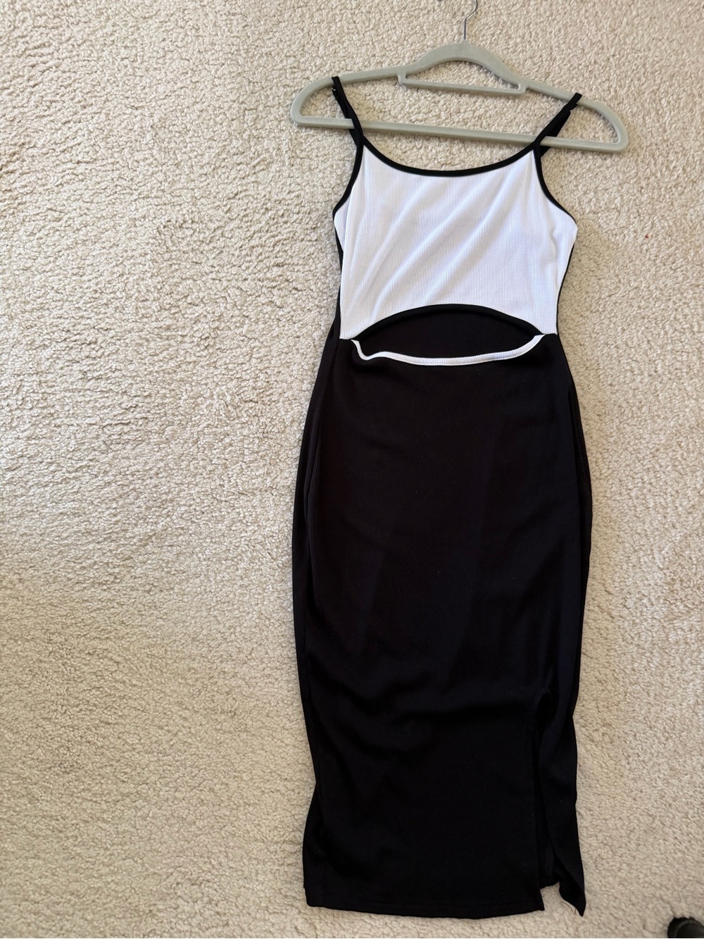 L*Space Black Knit Cutout Dress with White Top